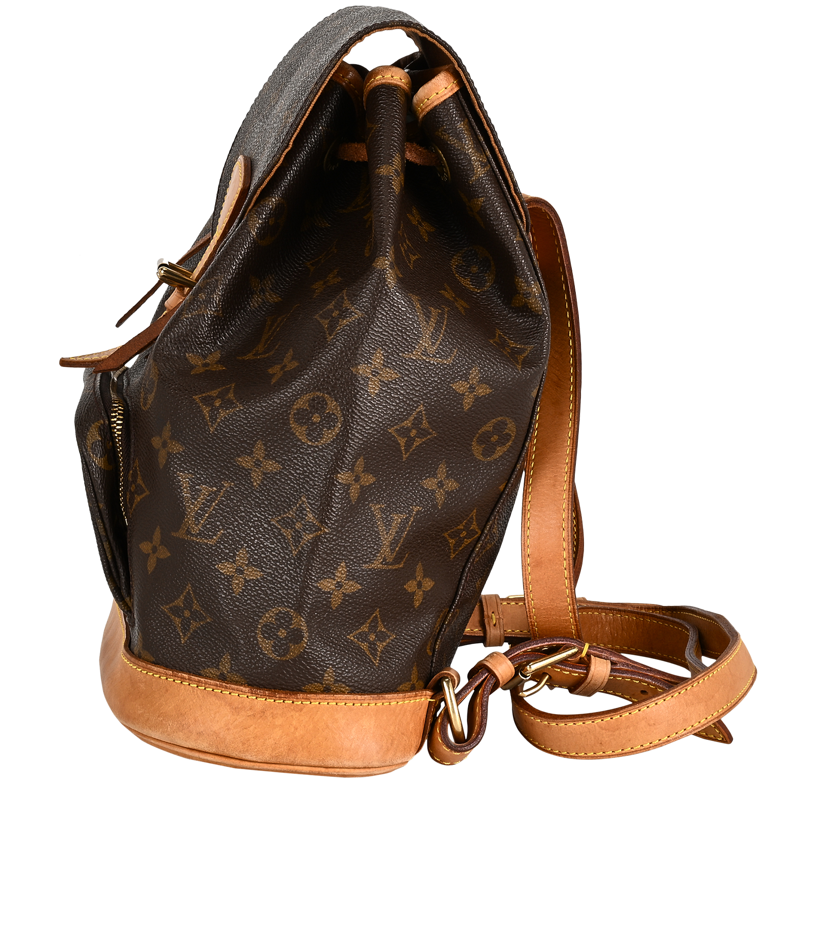 Monsieur MM Backpack, &pound;650, Handbags, Brown, Canvas, Bottom view